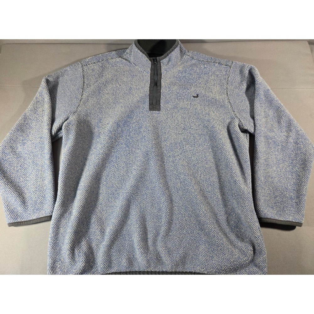 Southern Marsh Sweater Mens 2 Extra Large Blue Shimmer Outdoors 1/4 Zip Pullover